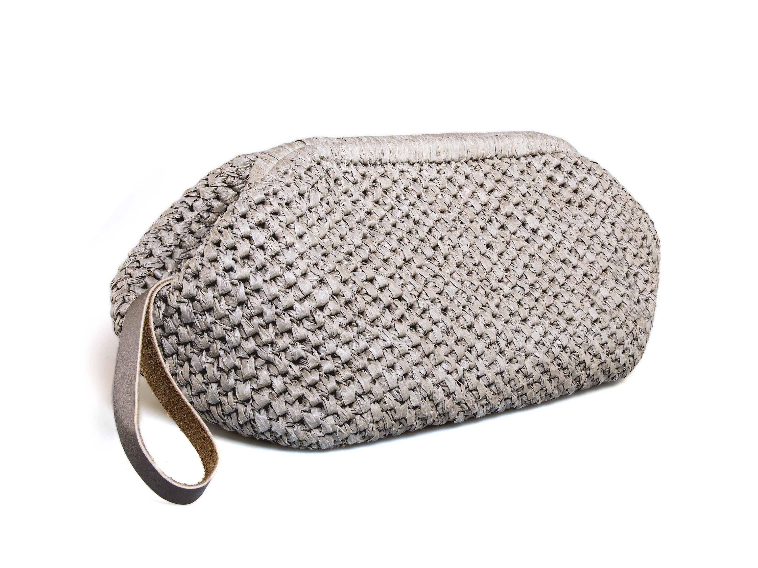 Crochet Raffia Clutch Bag, Women Straw Bag, Wicker Beach Clutch Bag