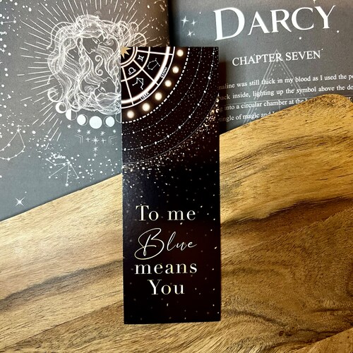 Lance Orion & Darcy Vega Text Bookmark Blue Means You Etsy