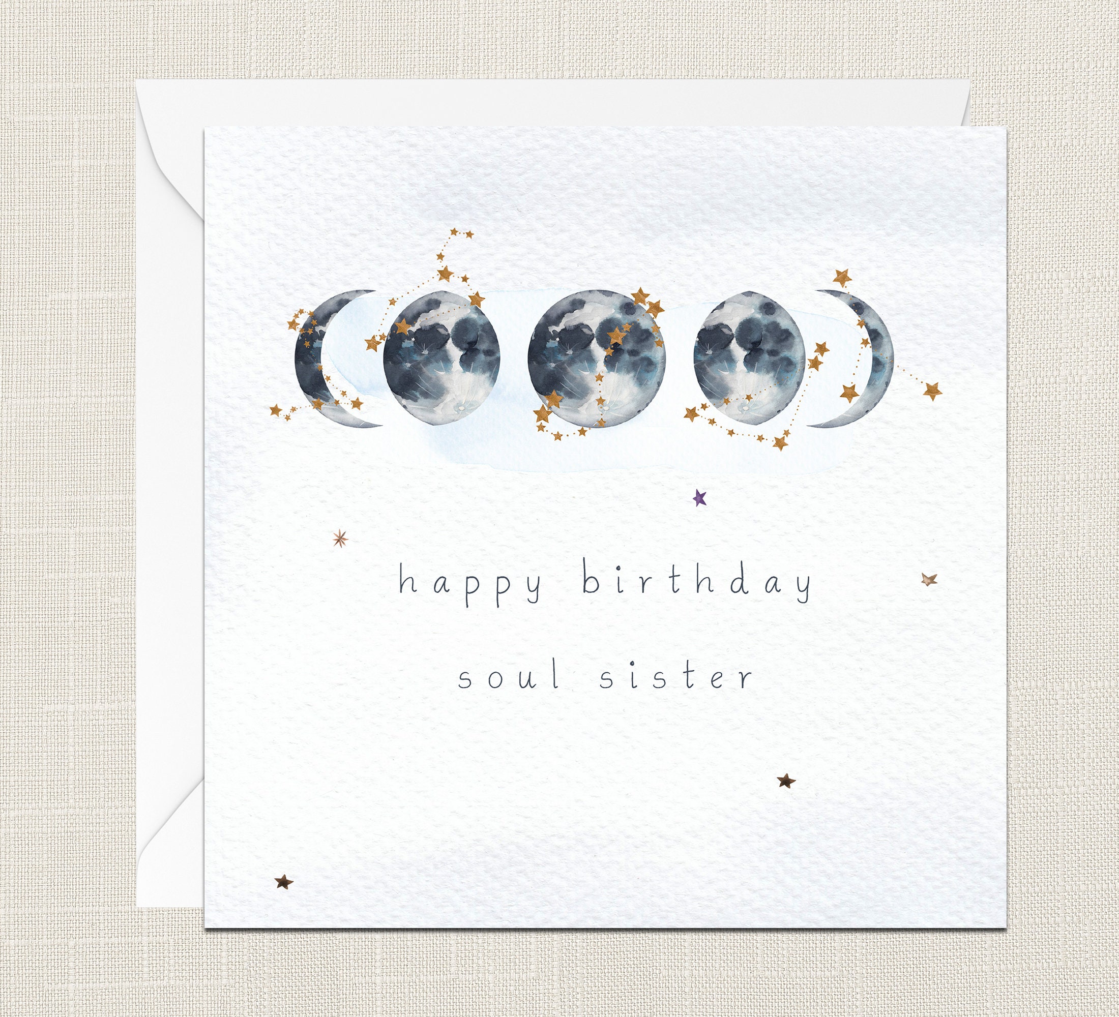 Happy Birthday Soul Sister Images Happy Birthday To My Soul Sister Greetings Card With Envelope | Etsy