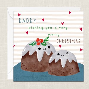 Papa wenst je een heel vrolijk kerstfeest Wenskaart met envelop - kerstkaart - vrolijk kerstfeest - fijne feestdagen - kerstpudding