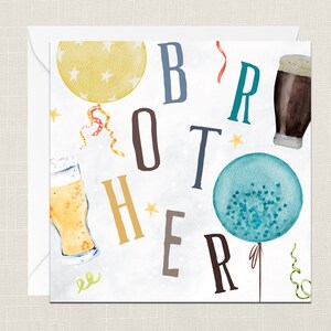 Tarjeta de felicitación de feliz cumpleaños para hermano con sobre - Tarjeta de cumpleaños - Regalo para él - Tarjetas para él - Solo para decir - Cuñado