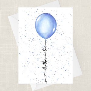 Schwager Grußkarte mit Umschlag - Geburtstagskarte - Geschenk für Ihn - Karten Für Ihn - Just To Say - Feier Karte - Luftballons Sterne
