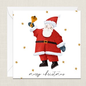 Merry Christmas-wenskaart met envelop - Merry Xmas Christmas - Happy Holidays - Feestelijk - Joyeux Noel - Kerstman