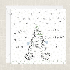 Deseándole una muy feliz tarjeta de felicitación de Navidad con sobre - Feliz Navidad Felices Fiestas - Festive Joyeux Noel - Nuestra casa a la tuya