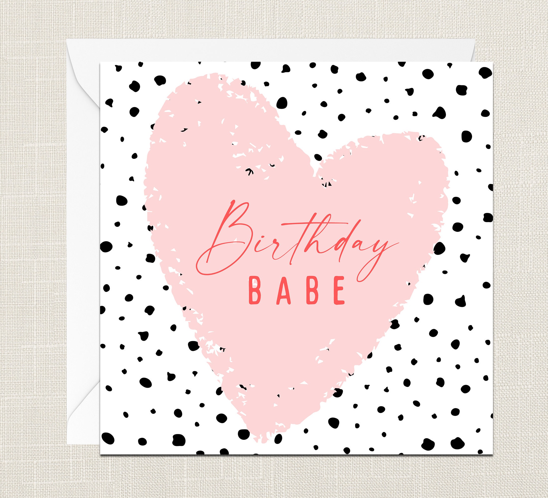 Birthday Babe Greetings Card with Envelope Happy Birthday | Etsy