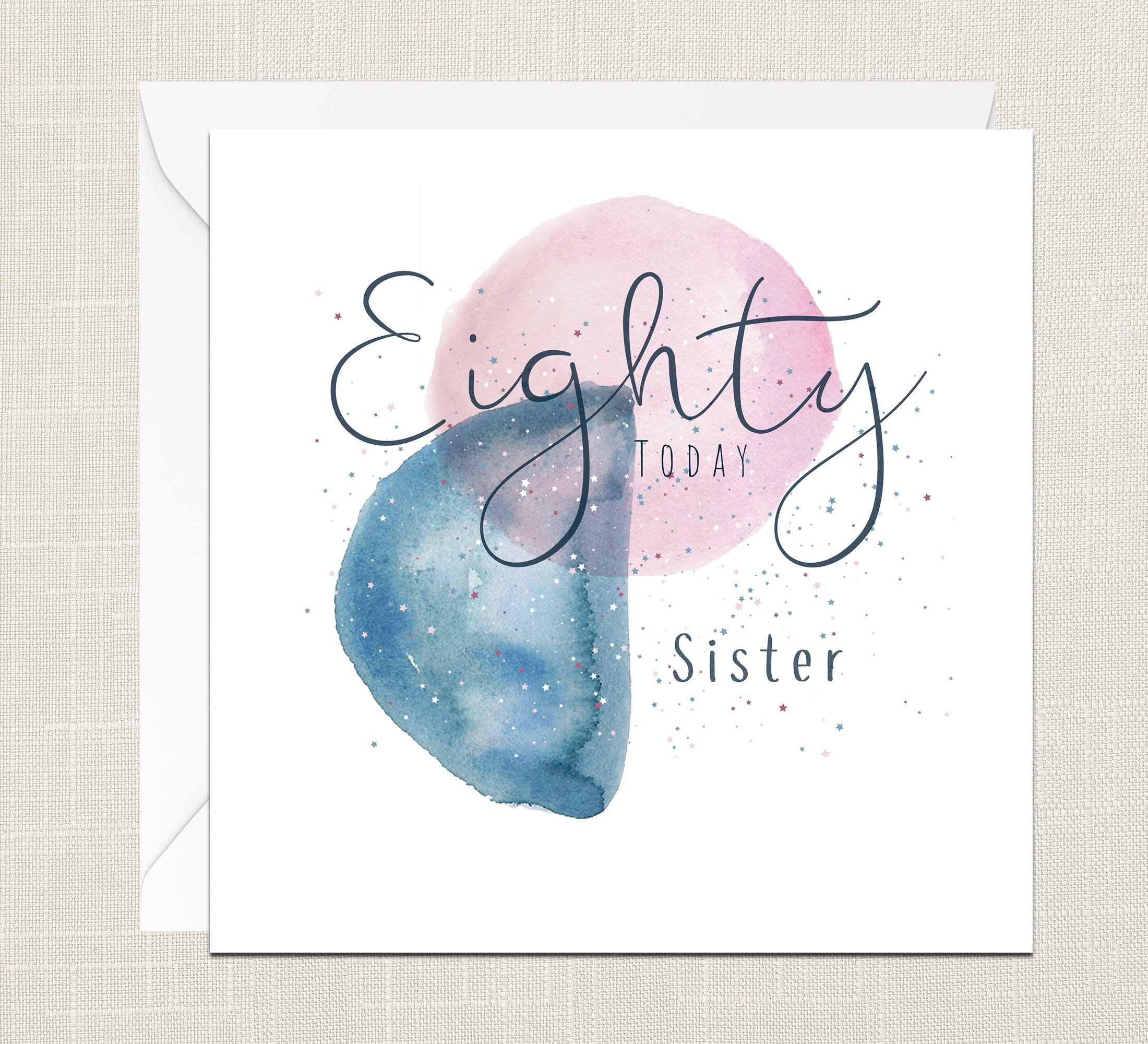 80 Today Sister Greetings Card with Envelope Happy 80th | Etsy