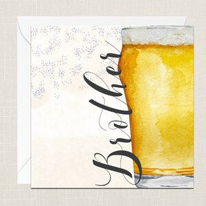 Carte de vœux Brother avec enveloppe - Carte de joyeux anniversaire - Cadeau pour lui - Cartes pour lui - Juste pour dire - Beau-frère - Pinte de pub à bière