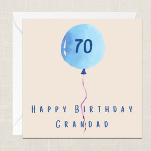 Joyeux 70e anniversaire grand-père carte de voeux avec enveloppe - carte d'anniversaire - cartes pour lui - juste pour dire - célébration - 70 aujourd'hui - Pops