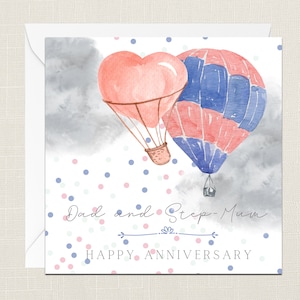 Papa et belle-maman carte de vœux joyeux anniversaire avec enveloppe - Pour elle - Célébration - Anniversaire de mariage - Félicitations