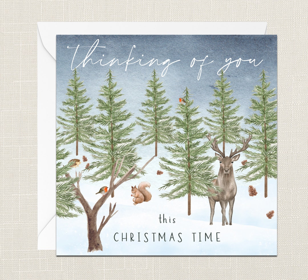 Thinking of You This Christmas Time Greetings Card With Envelope ...