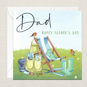 Dad Happy Father's Day Greetings Card with Envelope - Hero - Fathers Day - Birthday Card  - Just To Say -  Gardening