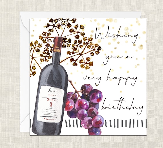 Wens U Een Zeer Gelukkige Verjaardag Wenskaart Met Envelop Etsy Belgie