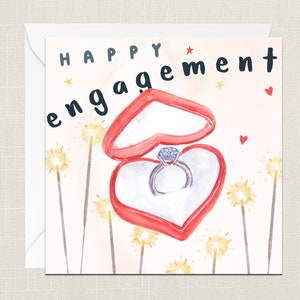 Happy Fiançailles Carte de Vœux - Mariage - Se marier - Carte de félicitations - Fiancé Petit ami Petite amie Partenaire - Fiancé Proposé
