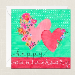 Carte de vœux Joyeux Anniversaire avec Enveloppe - Cartes pour Elle Lui - Célébration - Anniversaire de Mariage - Relation - Petit Ami Petite Amie