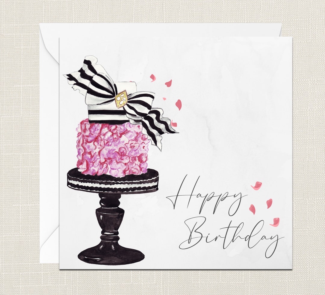 happy birthday greeting cards with cake Images High... Happy Birthday Cake Greetings Card With Envelope - Birthday Card - Best ...