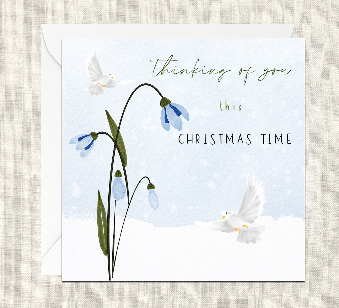 Thinking of You This Christmas Time Greetings Card With Envelope ...