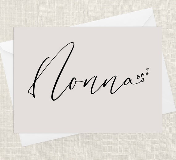 Carte de voeux Nonna avec enveloppe Cartes pour elle Cadeaux pour la fête  des mères Coeurs Nan Grand-mère Joyeux anniversaire Félicitations -   France