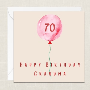 Glückwunschkarte zum 70. Geburtstag Oma Grußkarte mit Umschlag - Geburtstagskarte - Karten für Sie - Just To Say - Feier - 70 Today - Nan
