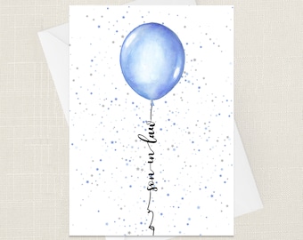 ICG Biglietto di congratulazioni per matrimonio per nipote e suo marito, fiori e palloncini con finitura laminata e glitter