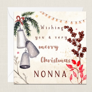 Frohe Weihnachten Karte mit Umschlag - Frohe Weihnachten - Frohe Weihnachten - Frohe Feiertage - Joyeux Noel - Baum - Nonno
