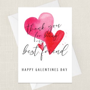 Feliz Dia dos Galentines, obrigado por ser meu melhor amigo Cartão de felicitações com envelope - Cartão de amor - Feliz Dia dos Namorados - Namorada Namorado