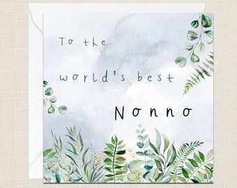 Tarjeta de felicitación con sobre para el mejor abuelo del mundo - Tarjetas para él - Regalos para papá - Flores - Papá - Abuelo - Día del Padre