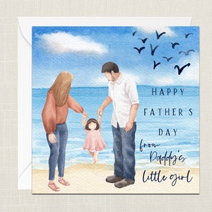Happy Father's Day From Daddy's Little Girl Greetings Card with Envelope - Hero - Fathers Day - Birthday Card  - Just To Say - Dad Daughter