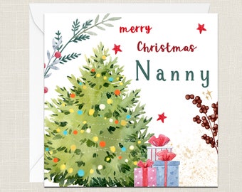 With Love To Nan Wishes Xmas Card Merry Christmas Nan Christmas Card