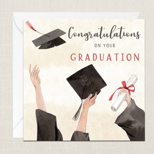 Felicitaciones por su tarjeta de felicitación de graduación con sobre - Tarjetas para ella él - Celebración - Universidad - Bien hecho - Felicitaciones