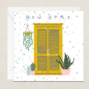 Nieuw huis Wenskaart met envelop - Verhuisd huis - Just to Say Card - Nieuw huis - Geschenken voor vriend - Gefeliciteerd - Abstract - Planten