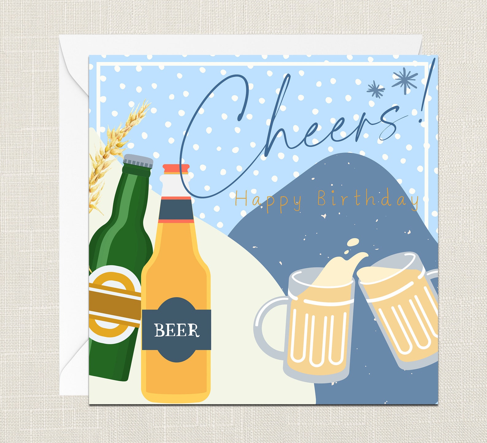 Prost Alles Gute zum Geburtstag Grußkarte mit Umschlag Etsy