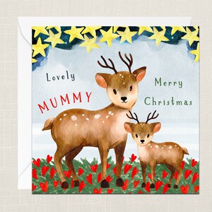 Bella Mummia Buon Natale Cartolina di Auguri con Busta - Cartolina di Natale - Buon Natale - Buone Feste - Festive Jumper- Renna Rudolph