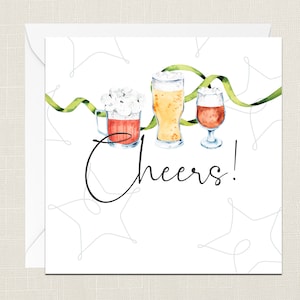 Prosit! Wenskaart met envelop - Gelukkige Verjaardagskaart - Felicitatiekaart - Voetbal - Sport - Bier - Gelukkige Verjaardag - Gefeliciteerd