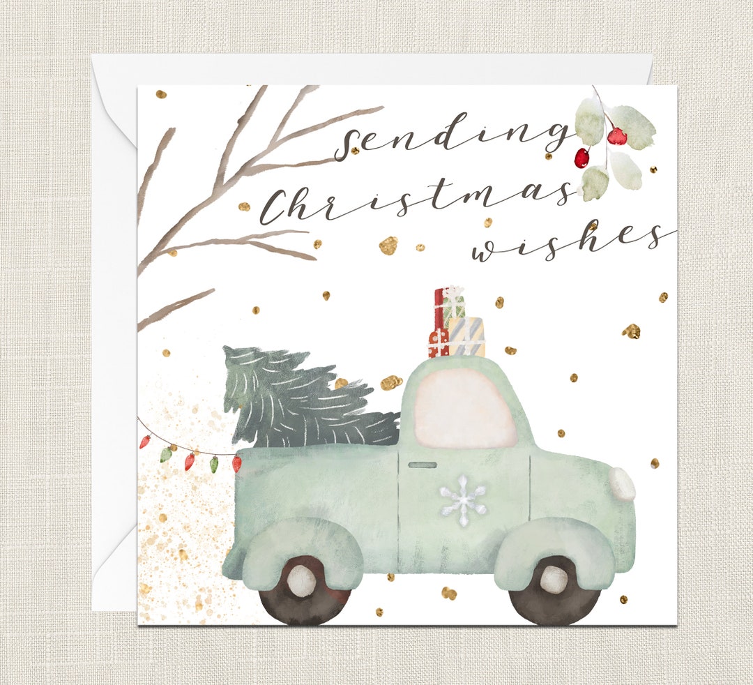 Kerstwensen Wenskaart met Envelop - Vrolijk Kerstfeest - Fijne Feestdagen -  Feestelijk - Joyeux Noel - Kerstballen Lichtboom - Hygge - Etsy België, image size:1080x982