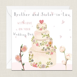Beau-frère et belle-soeur le jour de votre mariage Carte de voeux avec enveloppe - elle lui - célébration - mariage - amour - partenariat civil