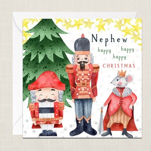 Sobrinho Feliz Feliz Feliz Natal Cartão de Saudações com Envelope - Feliz Natal - Feriados Festivos Joyeux Noel - Crianças Crianças - Quebra-Nozes