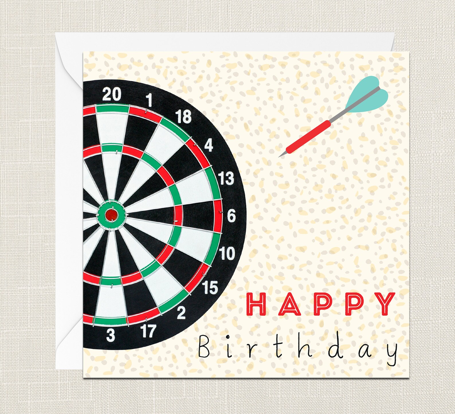 Dart Themed Birthday Greetings Card With Envelope Birthday Etsy
