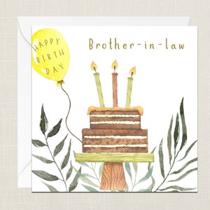 Tarjeta de felicitación de cumpleaños para cuñado con sobre - Tarjeta de cumpleaños - Regalo para él - Tarjetas para él - Solo para decir - Tarjeta de celebración