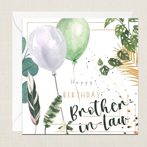 Tarjeta de felicitación de cumpleaños para cuñado con sobre - Tarjeta de cumpleaños - Regalo para él - Tarjetas para él - Solo para decir - Cuñado