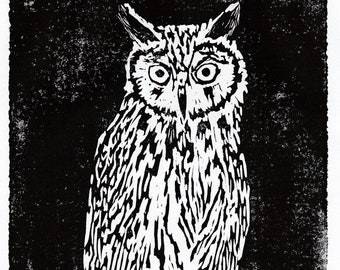 Striped Owl Print