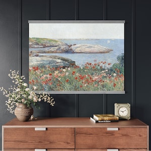 Wildflower Wall Art Wall Hanging Wall Tapestry, Floral Canvas Tapestry Farmhouse Wall Decor
