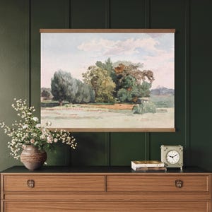 Watercolor Landscape Painting Canvas Tapestry Wall Hanging, Large Wall Art Living Room, Canvas Tapestry Wall Art, Scenic Wall Art