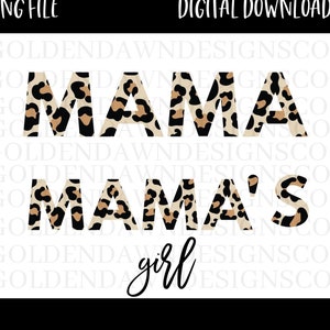 Mothers Day Png Files Mama Png Digital Download Matching Mama and Mini Square Box png file Leopard Print Mama Mini Png Commercial Use