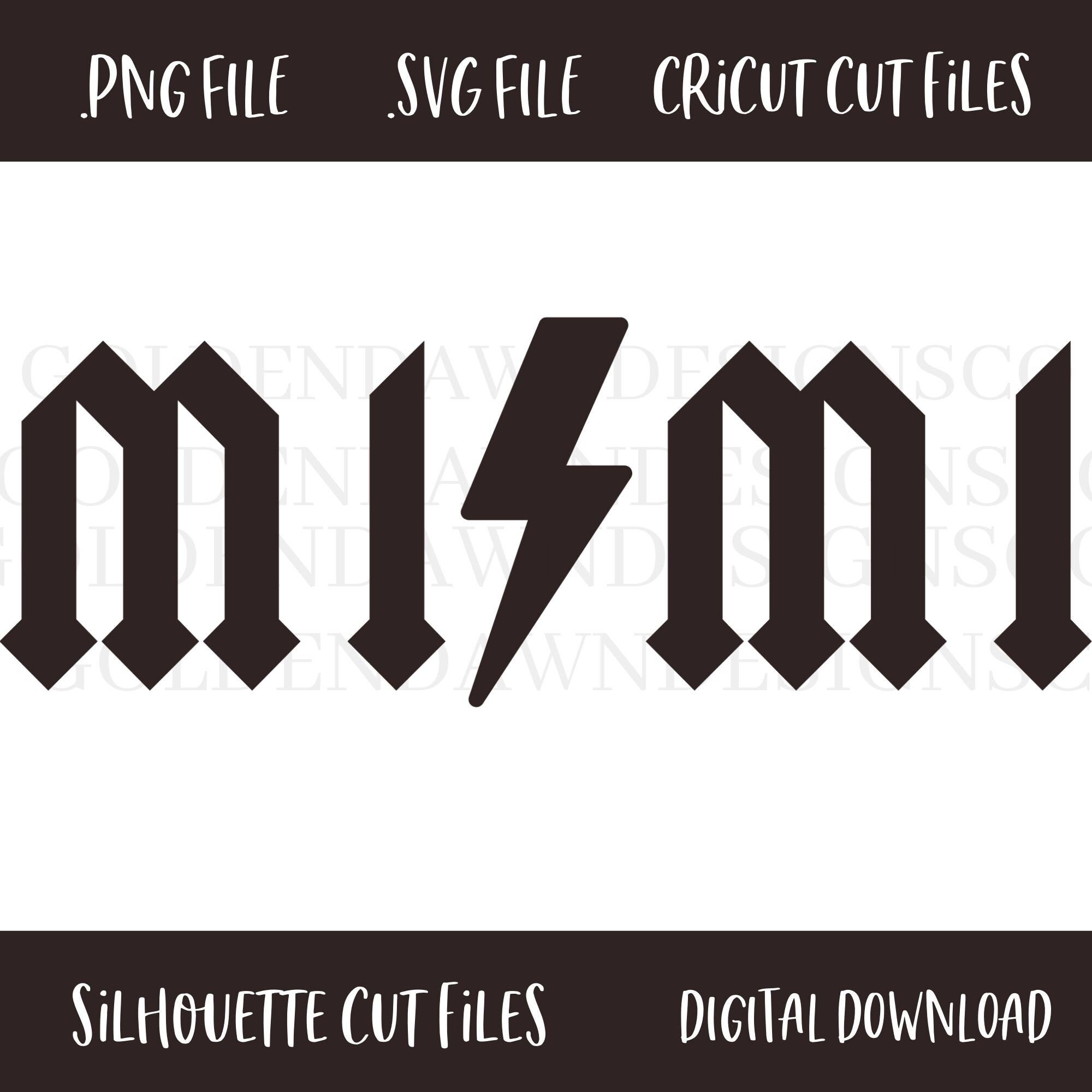 Mimi Svg, Rock Band Svg, ACDC Svg, Rocker Mimi Svg, Grandmother Svg ...