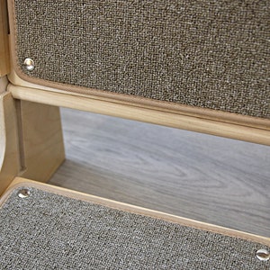 Modern Design Wooden Cat Scratcher II, Baltic Birch Cat Furniture, Carpet Mat Scratcher, Cotton Rope Scratcher, Replaceable carpets image 8