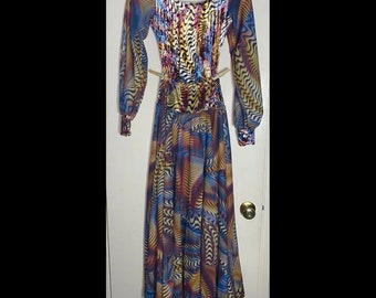Abstract Print / African Top and Skirt 2pc Set Size Small/ Medium Adult