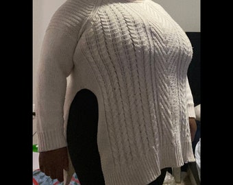 PLUS SIZE Cowl Neck Cream Sweater Size 18/20