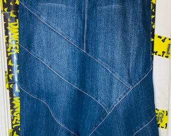 PLUS SIZE Womens Long Flared Jean Skirt Size 12