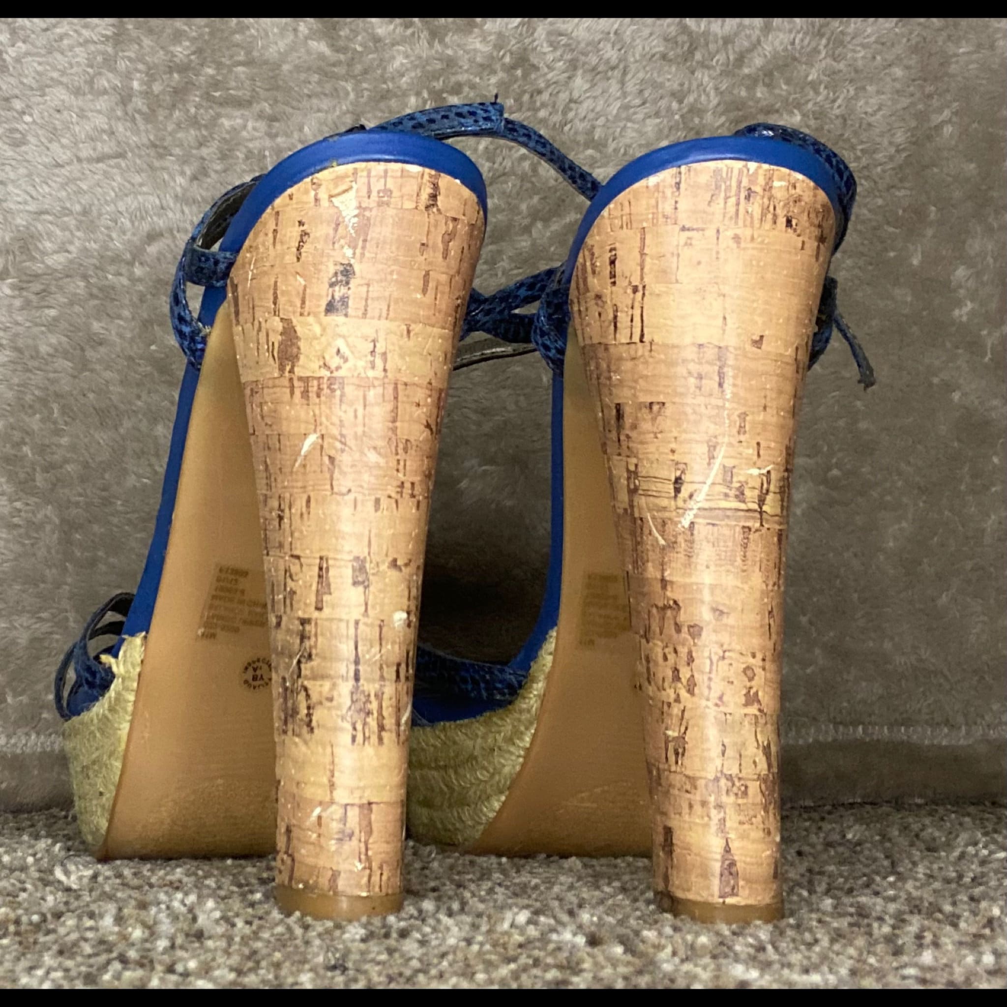 Cork chunky clearance heels