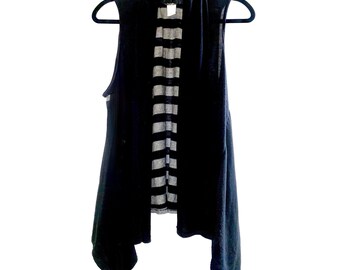 Plus Size Two Tone Black and Grey Vest Size 3X